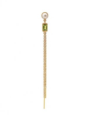 Heiring Pearl No. 4 Peridot - Örhänge i förgyllt silver