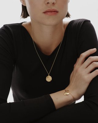 KALEVALA Amulet Four-leaf Clover - Halsband i brons