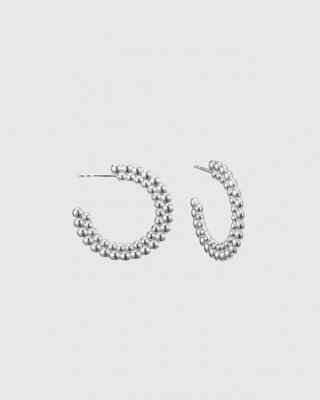 KALEVALA Circle of light - Medium hoops örhängen i silver