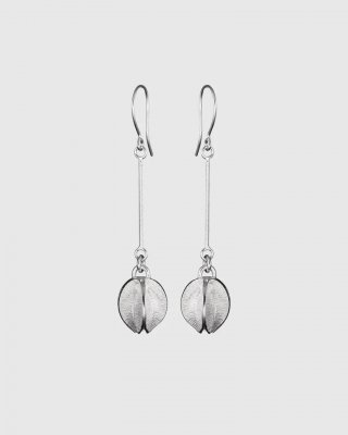 Kalevala Snöblomman - Långa örhängen i silver