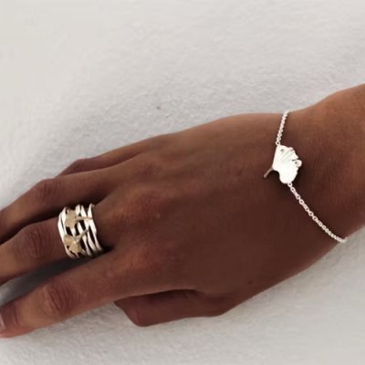 Lotta Jewellery Osaka Ginkgo - Armband i silver