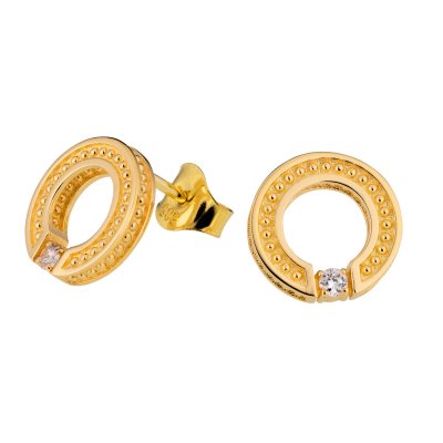 Lumoava Aina - Örhängen i förgyllt silver