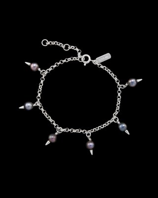 MARIA NILSDOTTER Pierced Pearl - Armband i silver