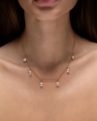 MARIA NILSDOTTER Haze Drop - Halsband i silver
