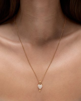 MARIA NILSDOTTER Hazy Heart - Halsband i silver