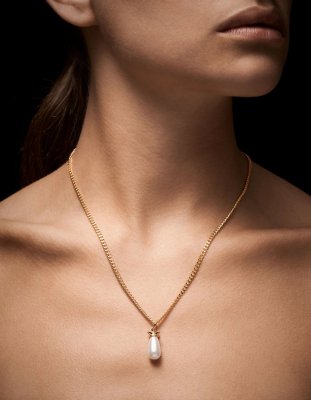 MARIA NILSDOTTER Pearl Tear - Halsband i silver