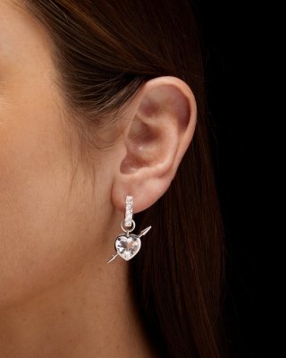 MARIA NILSDOTTER Rebel Love Clear quartz - Örhänge i silver