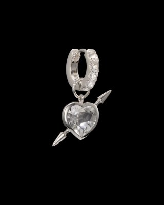 MARIA NILSDOTTER Rebel Love Clear quartz - Örhänge i silver