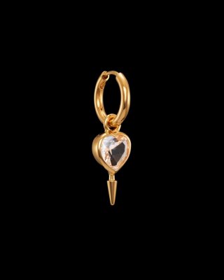 MARIA NILSDOTTER Single Love Clear quartz - Örhänge i silver