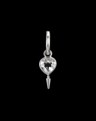 MARIA NILSDOTTER Single Love Clear quartz - Örhänge i silver