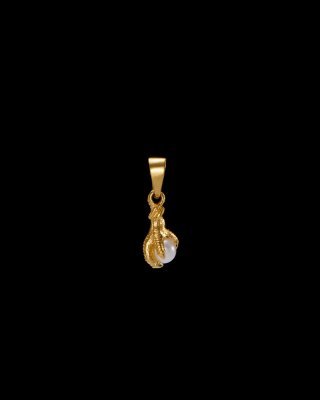 MARIA NILSDOTTER Tiny Claw Pearl Charm - Berlock i silver