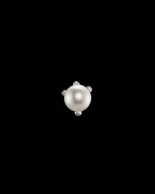 MARIA NILSDOTTER Tiny Claw Pearl - Örhänge i silver
