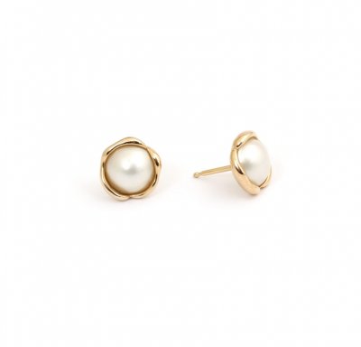 Per Borup Design Dôme de Perles - Örhängen i guld med mabepärla