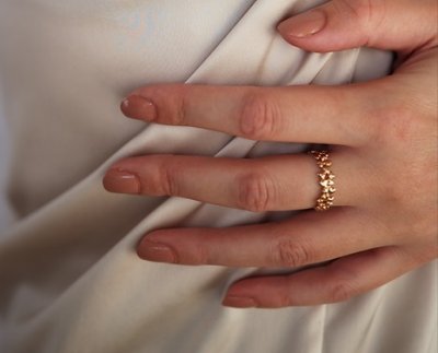 guldring hjärtan hjärtring morgongåva