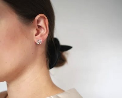 Per Borup Design Violina - Örhängen i guld med diamanter