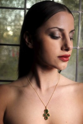 SIGRÉN Berså Grönska - Halsband i förgyllt silver