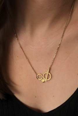 SIGRÉN Luna Nova Golden Collection - Halsband i stål