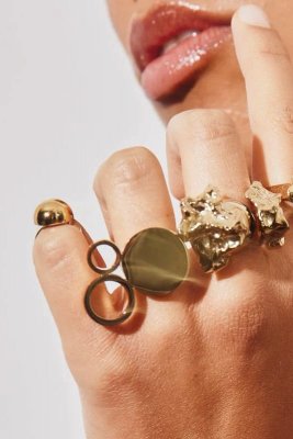 SIGRÉN Luna Nova Golden Collection - Ring i stål