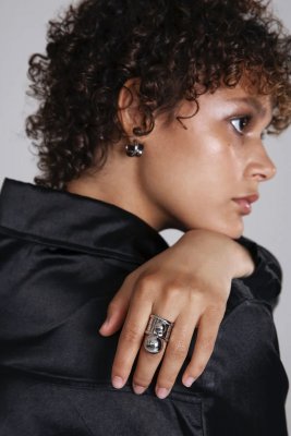 sägen satellite orbit duo ring stålring minimalistisk