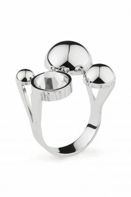 SIGRÉN Solar Collection Crystal clear - Ring i stål