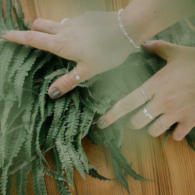 by Faith Kulor Dubbla kedjor - Armband i silver