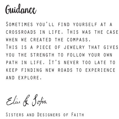 925 by Faith halsband kompass silver