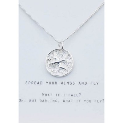925 by Faith halsband lyckomynt svala fågel silver