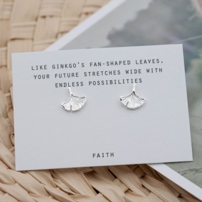 by Faith Ginkgoblad - Örhängen i silver