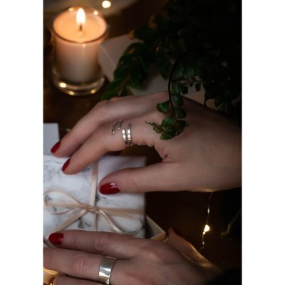 by Faith Dubbel Omlott - Ring i silver