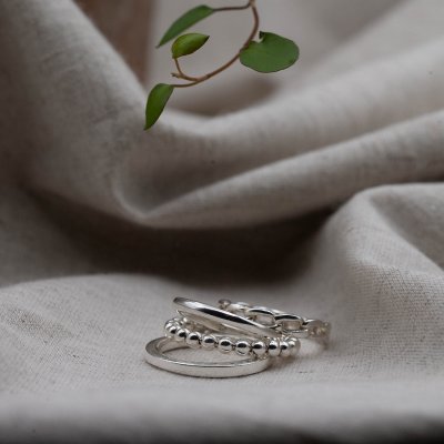 by Faith Kedjelänk Smal - Ring i silver
