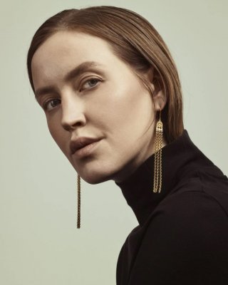 Kalevala birds of paradise örhänge guld