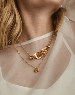 KALEVALA Summer Night Rose - Stort halsband i brons