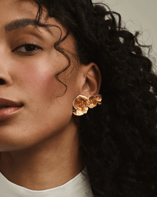 KALEVALA Summer Night Rose - Stora örhängen 3 i 1 i brons