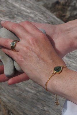 sägen berså/mon amie armband i förgyllt silver