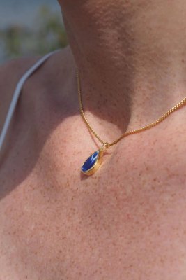 sägen berså/mon amie halsband i förgyllt silver